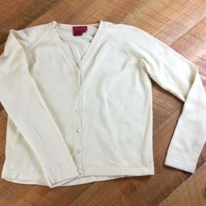 BCBG MaxAzria pale yellow cardigan Medium